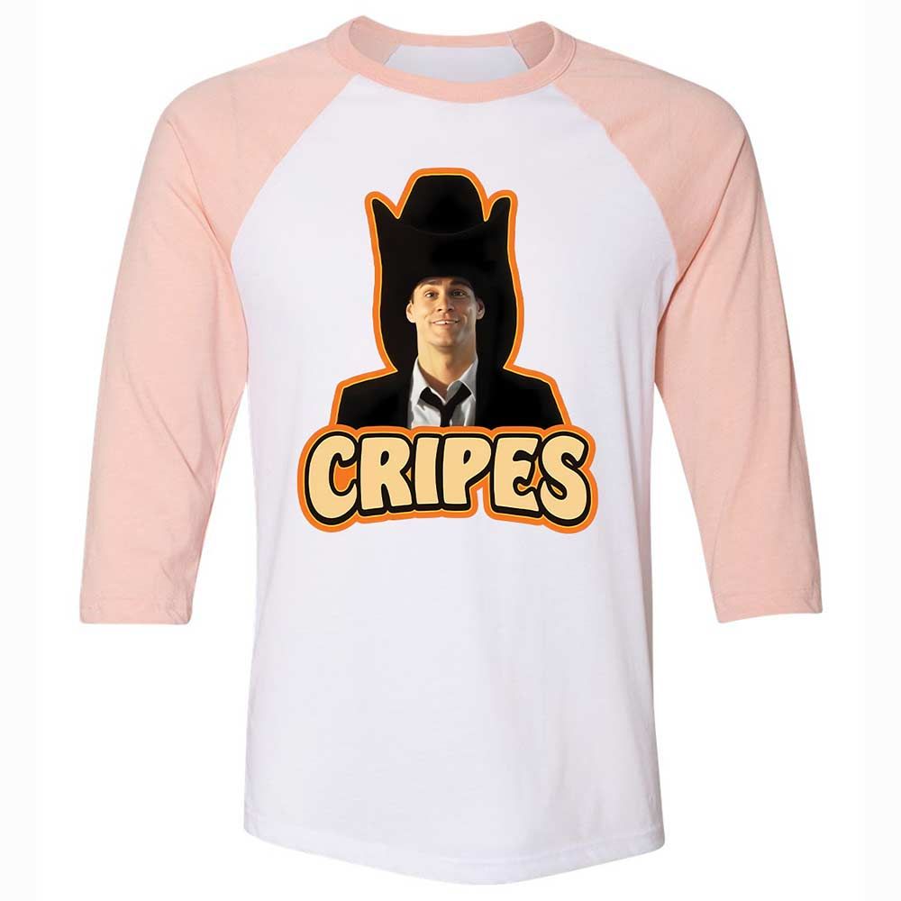 Unisex 3/4 Baseball Tee - DD8EUP13 - White/Heather Peach - 5