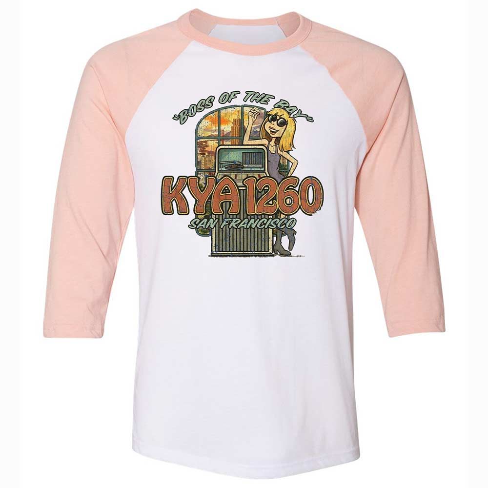 Unisex 3/4 Baseball Tee - 5VAPGKPK - White/Heather Peach - 5