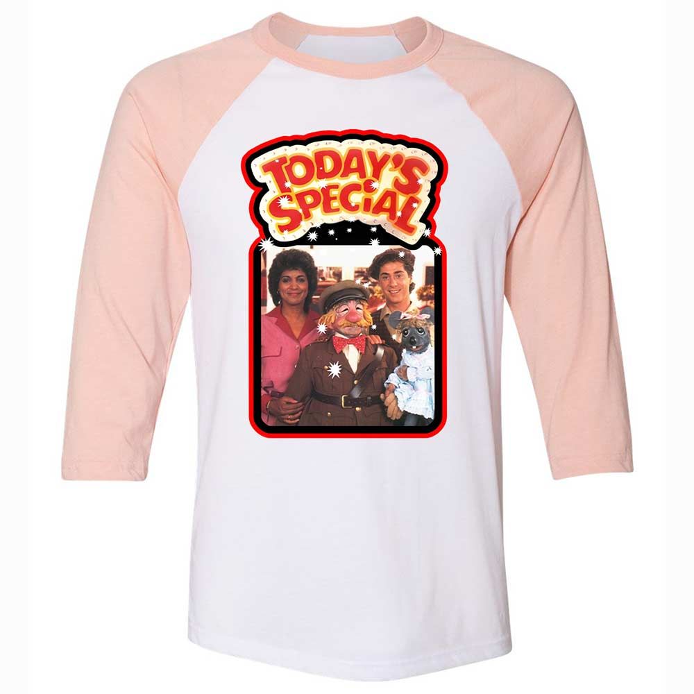 Unisex 3/4 Baseball Tee - KJW8BRY7 - White/Heather Peach - 5