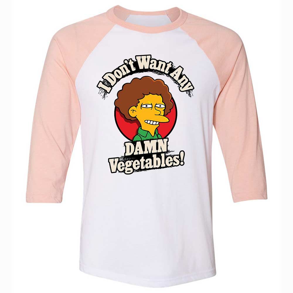 I Don't Want Any Damn Vegetables! - White/Heather Peach - 5