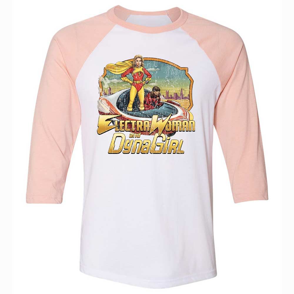 Unisex 3/4 Baseball Tee - PPJJTTMR - White/Heather Peach - 5