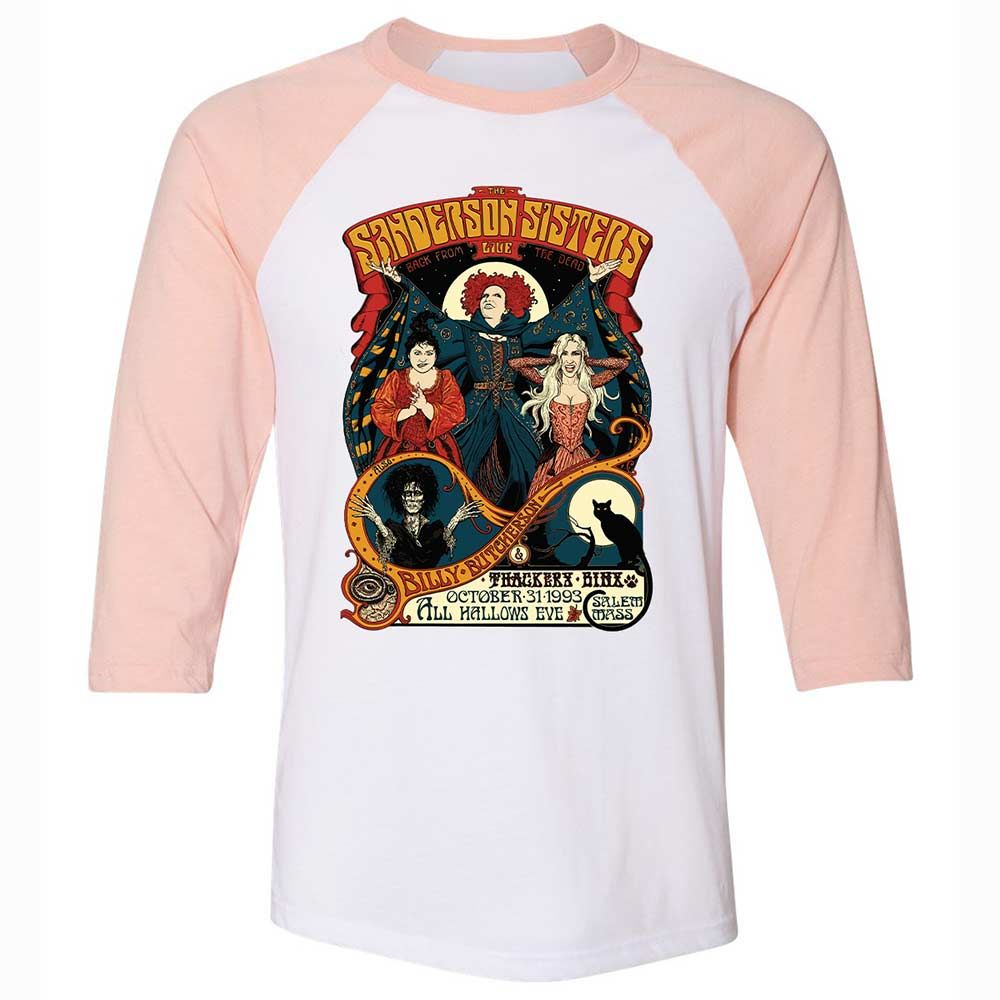 Unisex 3/4 Baseball Tee - XNDSSZ83 - White/Heather Peach - 5