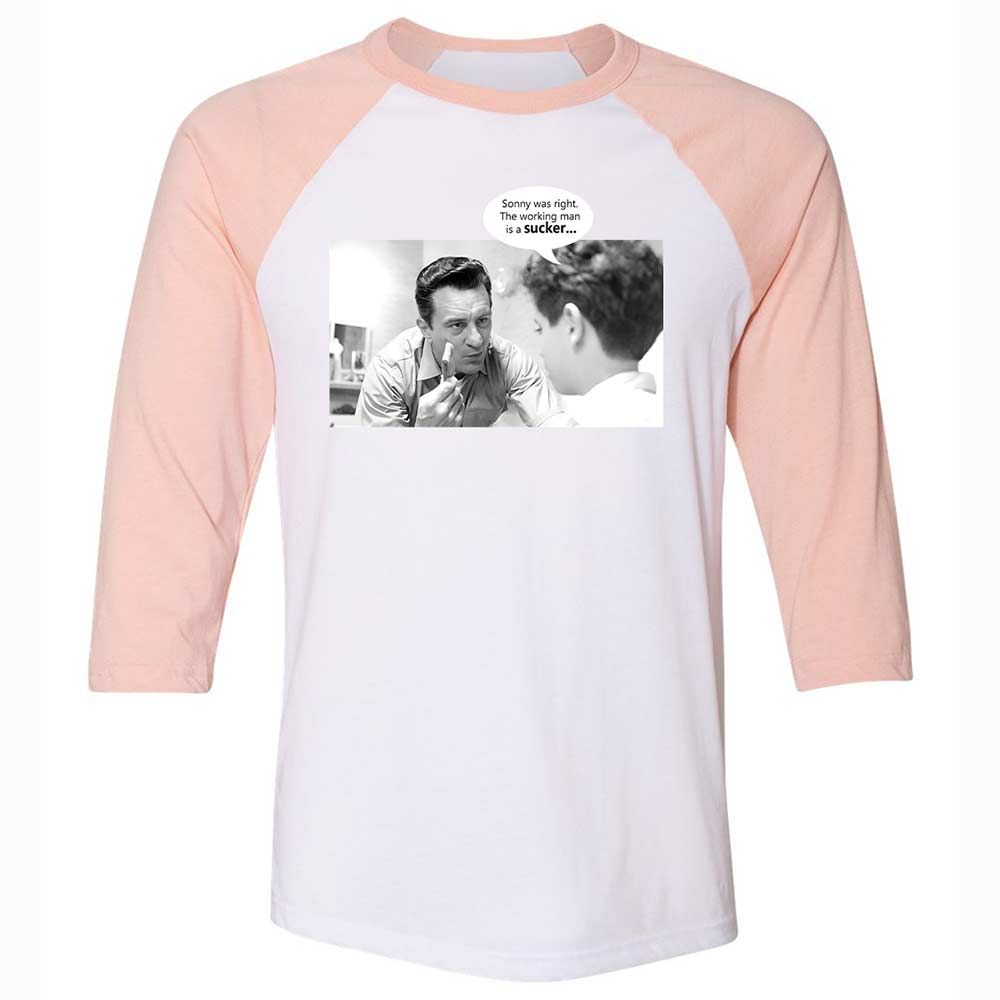 Unisex 3/4 Baseball Tee - VUWKERQ1 - White/Heather Peach - 5