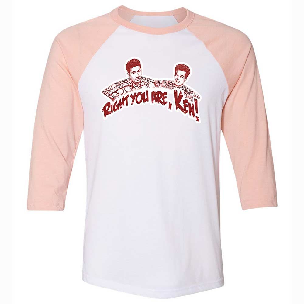 Unisex 3/4 Baseball Tee - Y2GX1EXS - White/Heather Peach - 5