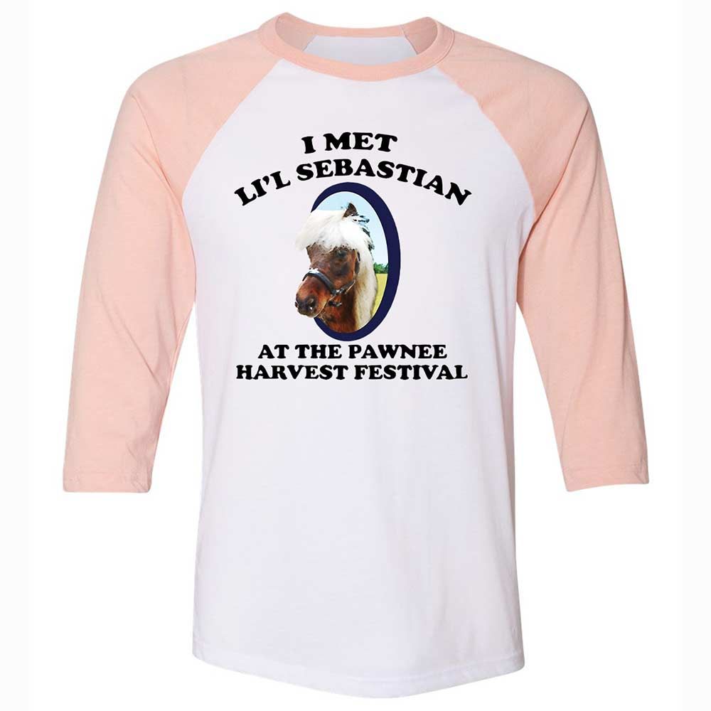 Unisex 3/4 Baseball Tee - H2J1LC2W - White/Heather Peach - 5