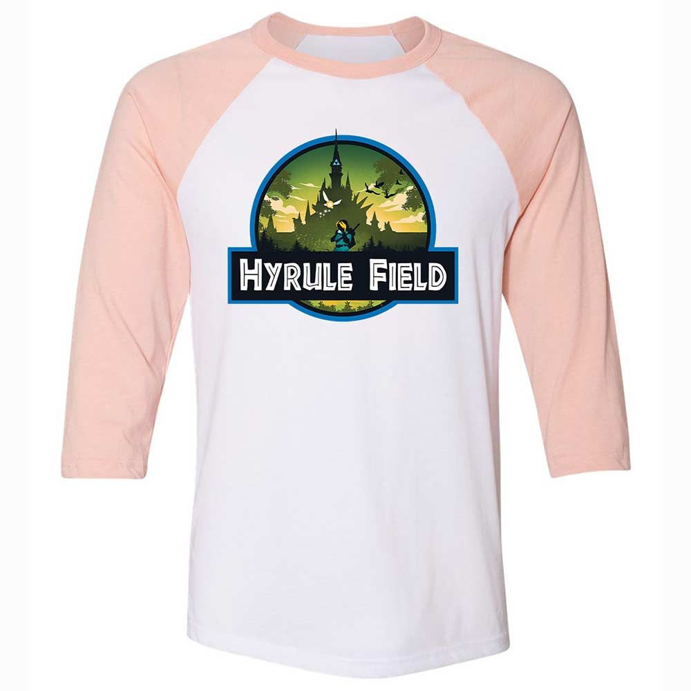 Unisex 3/4 Baseball Tee - 3ECFV8G6 - White/Heather Peach - 5