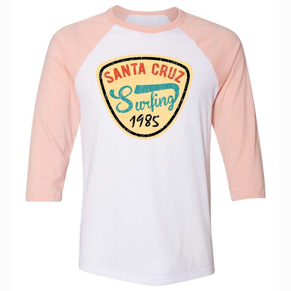 Unisex 3/4 Baseball Tee - 1XLTMHK8 - White/Heather Peach - 5