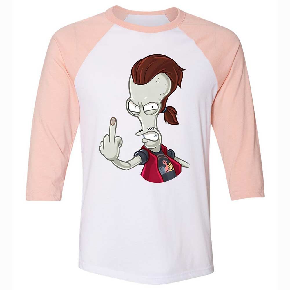 Unisex 3/4 Baseball Tee - JYWVZ2PV - White/Heather Peach - 5