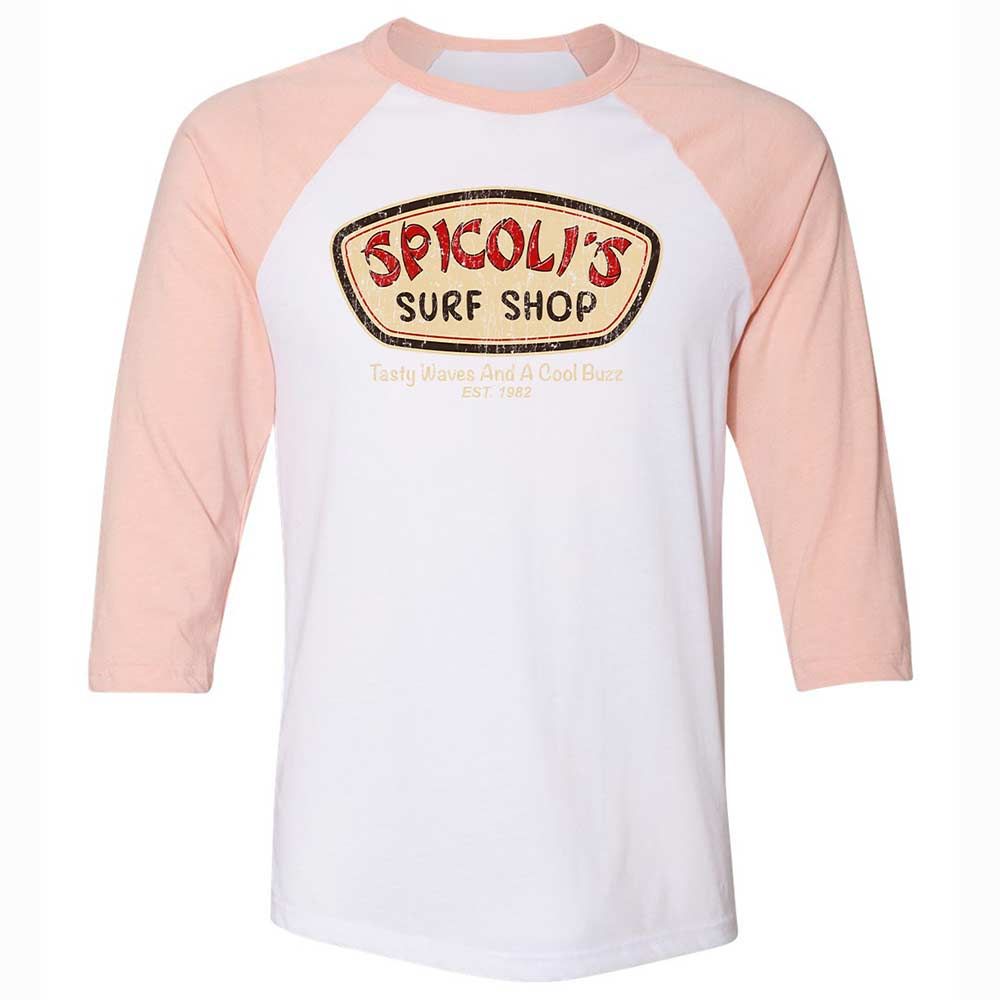 Unisex 3/4 Baseball Tee - MQ3HAT2R - White/Heather Peach - 5