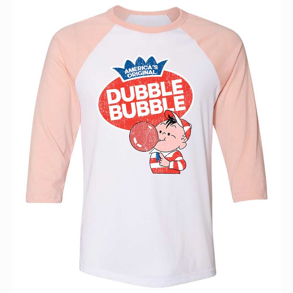 Unisex 3/4 Baseball Tee - 7KC9712Q - White/Heather Peach - 5