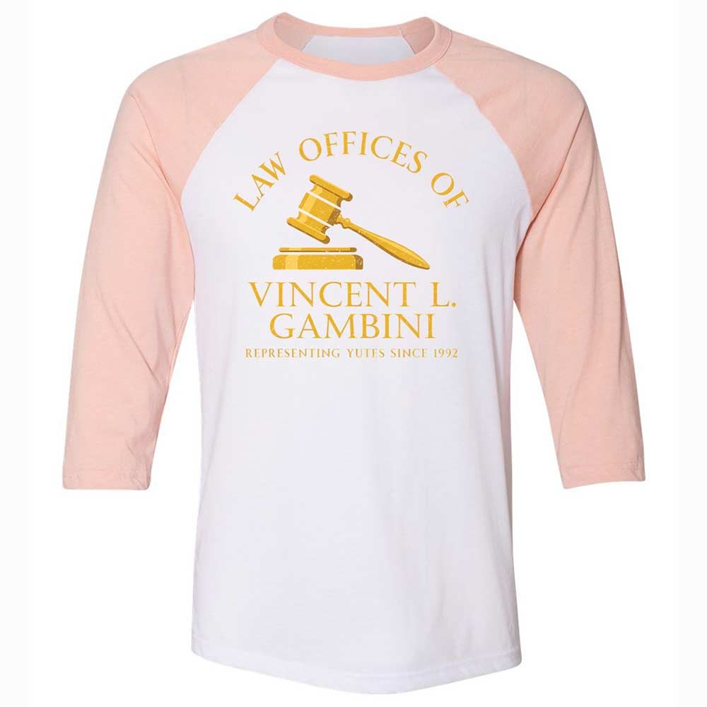 Unisex 3/4 Baseball Tee - KKH6J5LP - White/Heather Peach - 5