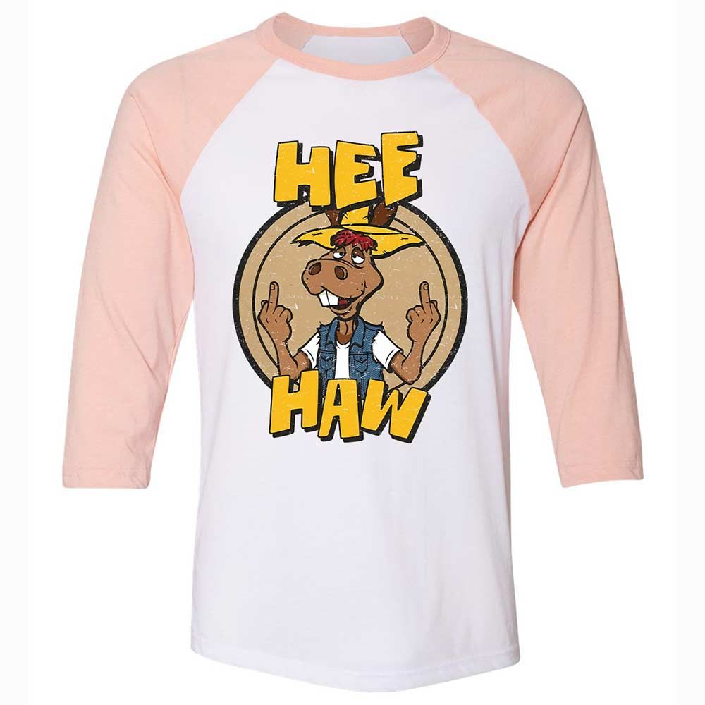 Unisex 3/4 Baseball Tee - 2CWCS23L - White/Heather Peach - 5