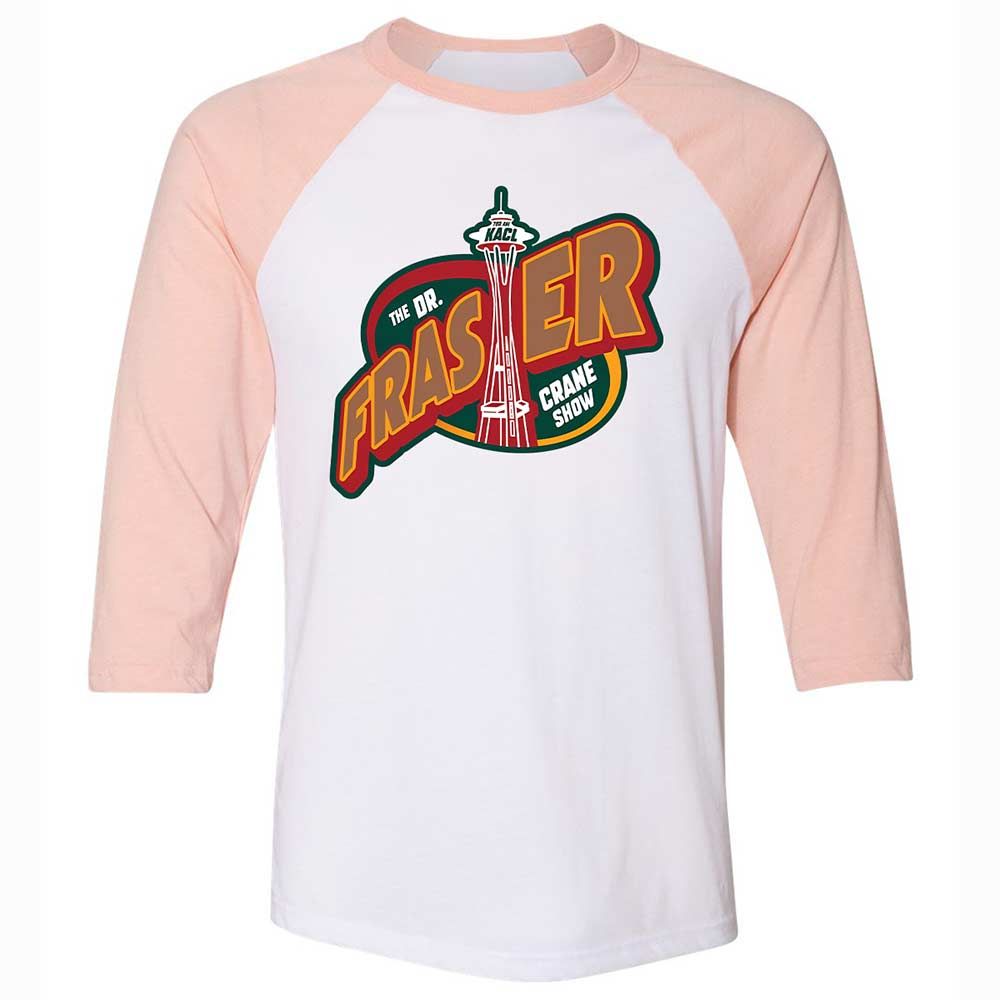 Unisex 3/4 Baseball Tee - DVMZ1VVC - White/Heather Peach - 5