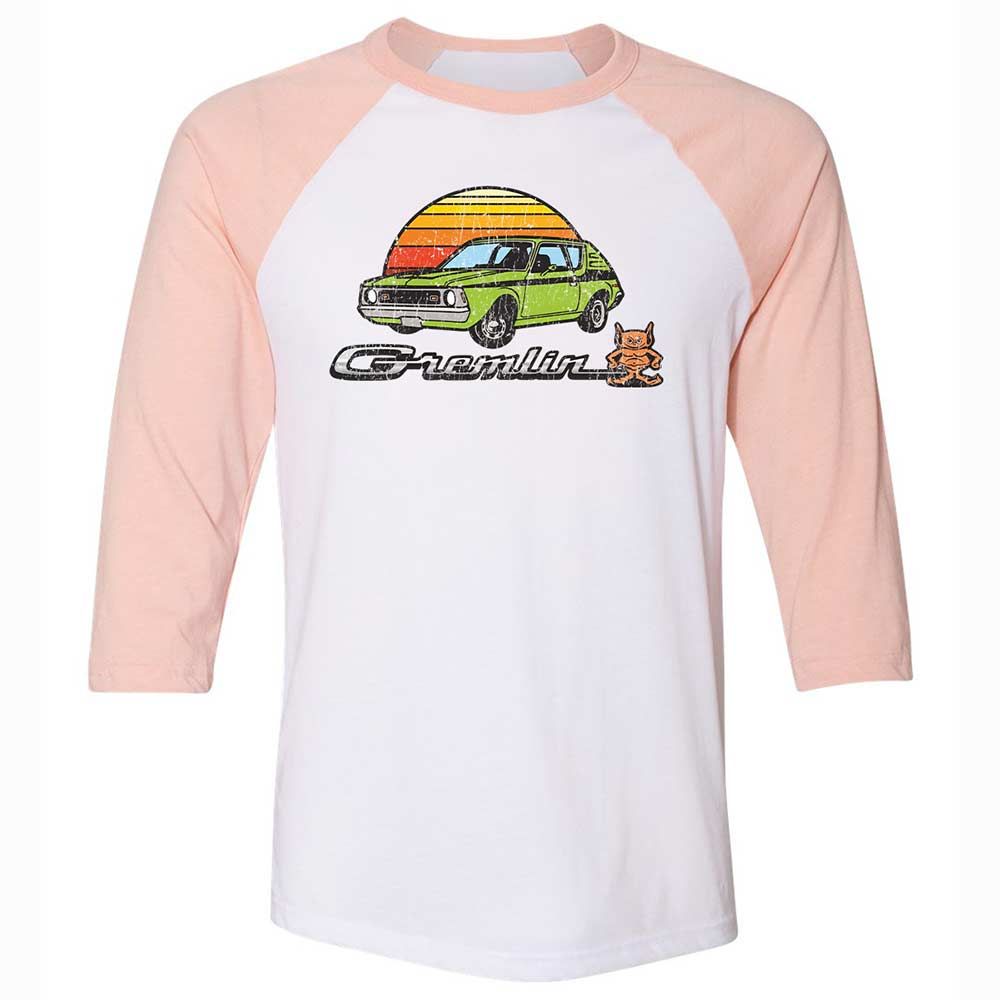 Unisex 3/4 Baseball Tee - BL3MRD7J - White/Heather Peach - 5
