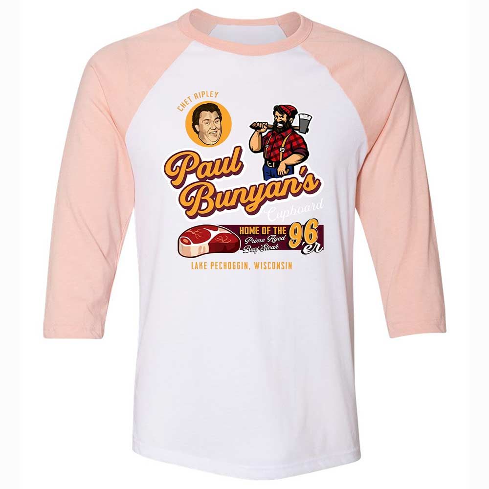 Unisex 3/4 Baseball Tee - AYGLA6T4 - White/Heather Peach - 5