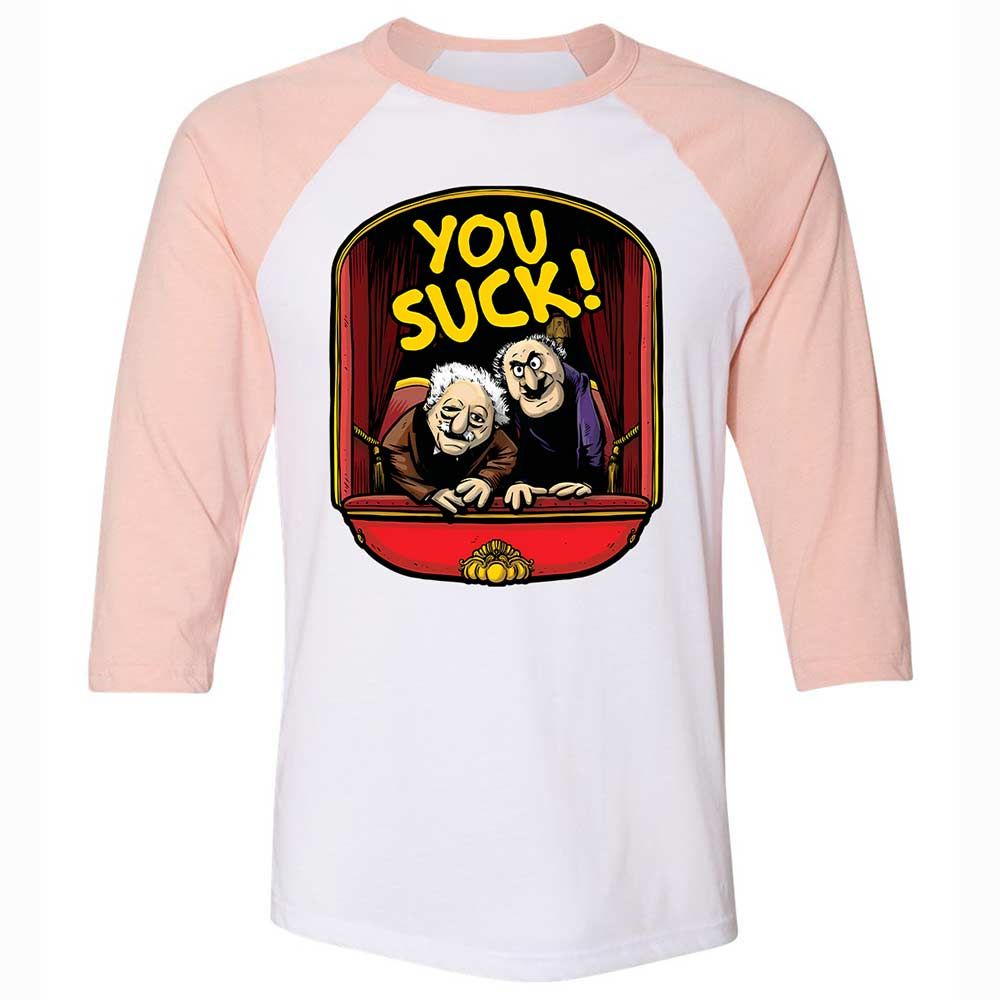 You Suck - White/Heather Peach - 5