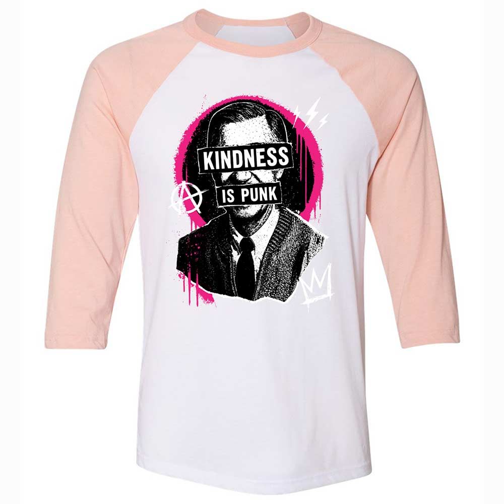 Kindness is Punk - White/Heather Peach - 5