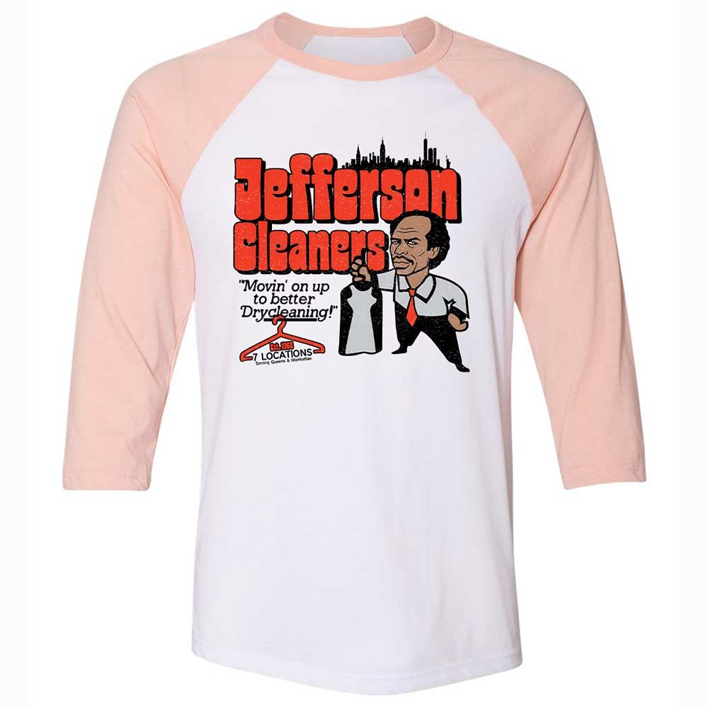 Unisex 3/4 Baseball Tee - 7W57AV6G - White/Heather Peach - 5