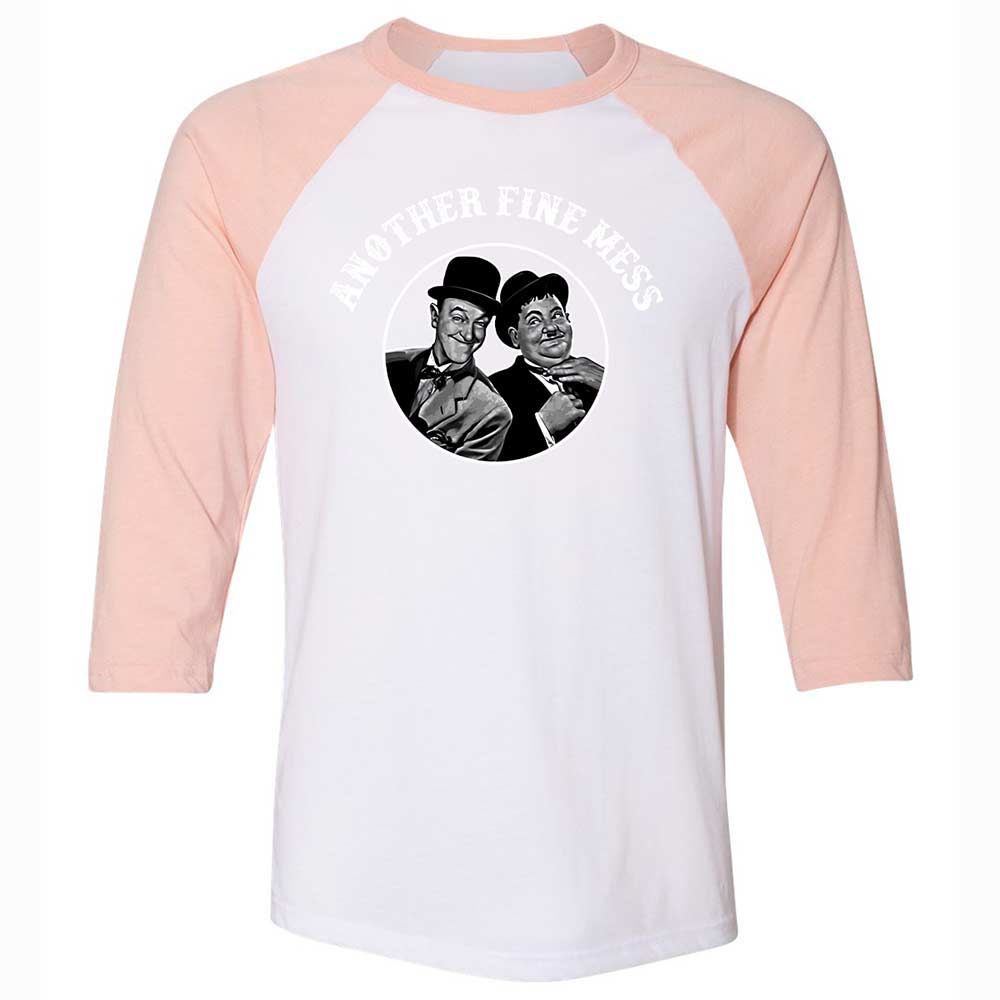 Unisex 3/4 Baseball Tee - WP5RG2AV - White/Heather Peach - 5