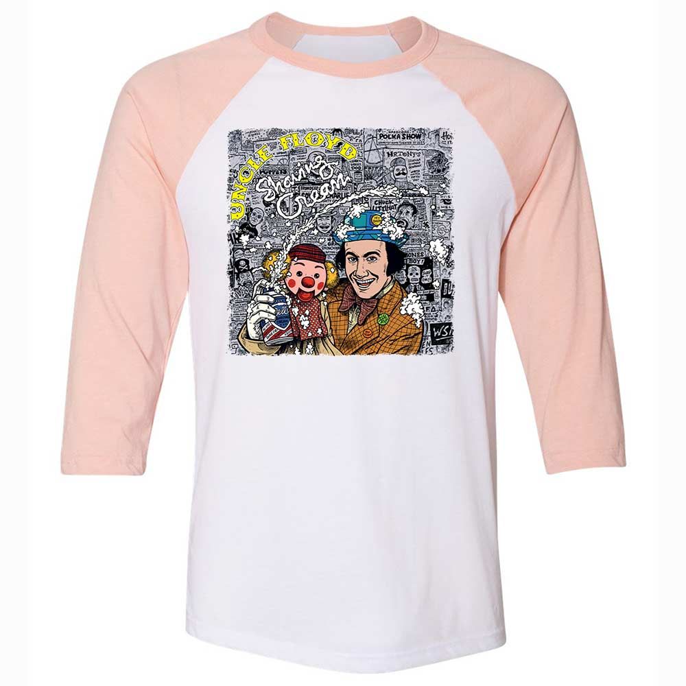 Unisex 3/4 Baseball Tee - 3HYKZ5G7 - White/Heather Peach - 5