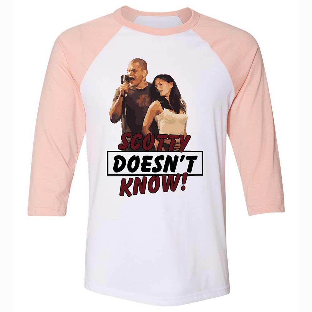 He Doesn't Know - White/Heather Peach - 5