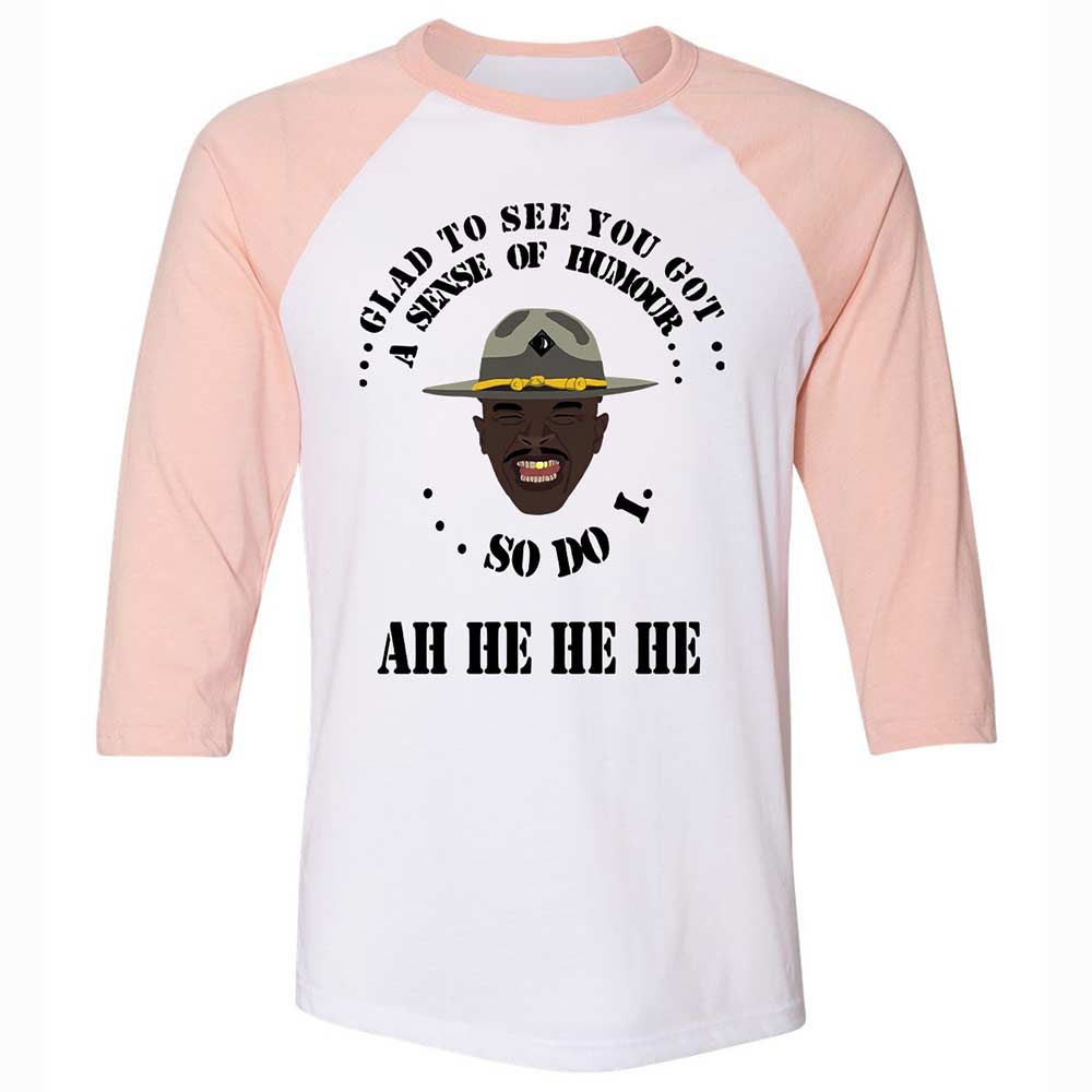 I'm glad to see you got a sense of humor - White/Heather Peach - 5