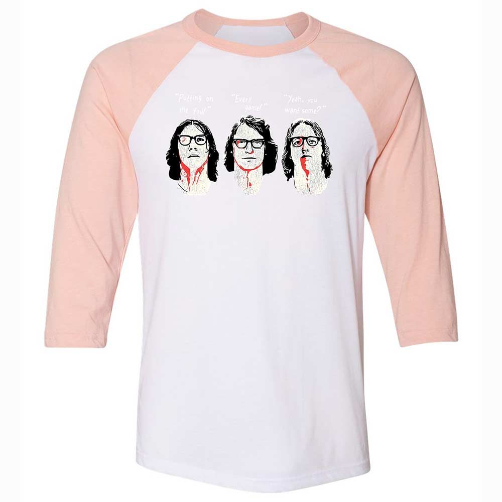Unisex 3/4 Baseball Tee - EY6M3ZHH - White/Heather Peach - 5