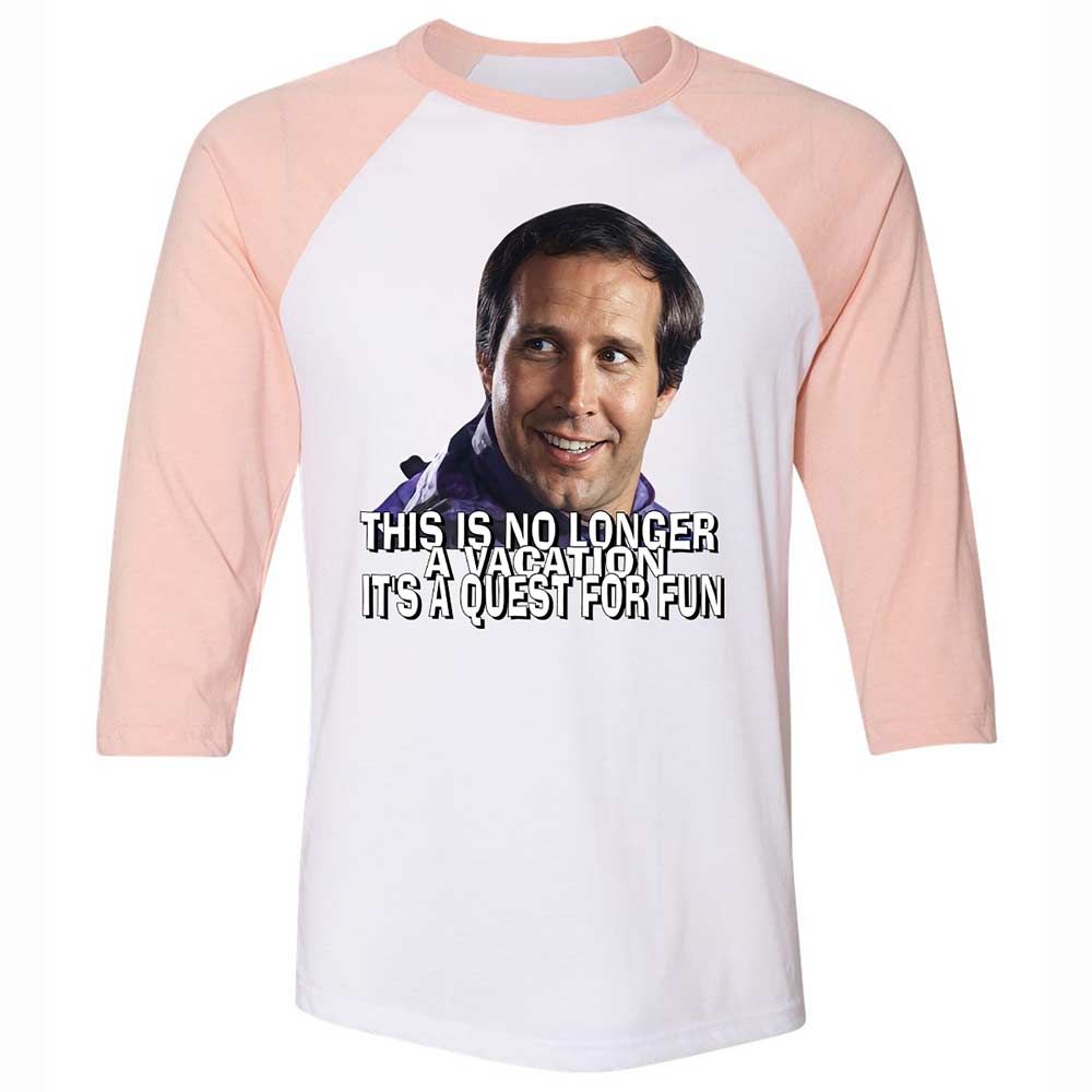 Unisex 3/4 Baseball Tee - E2U6LYWK - White/Heather Peach - 5