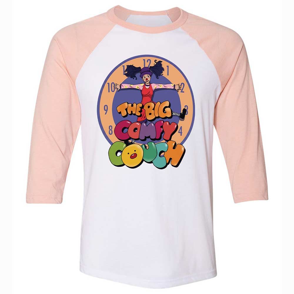 Unisex 3/4 Baseball Tee - 4D3B2EBE - White/Heather Peach - 5