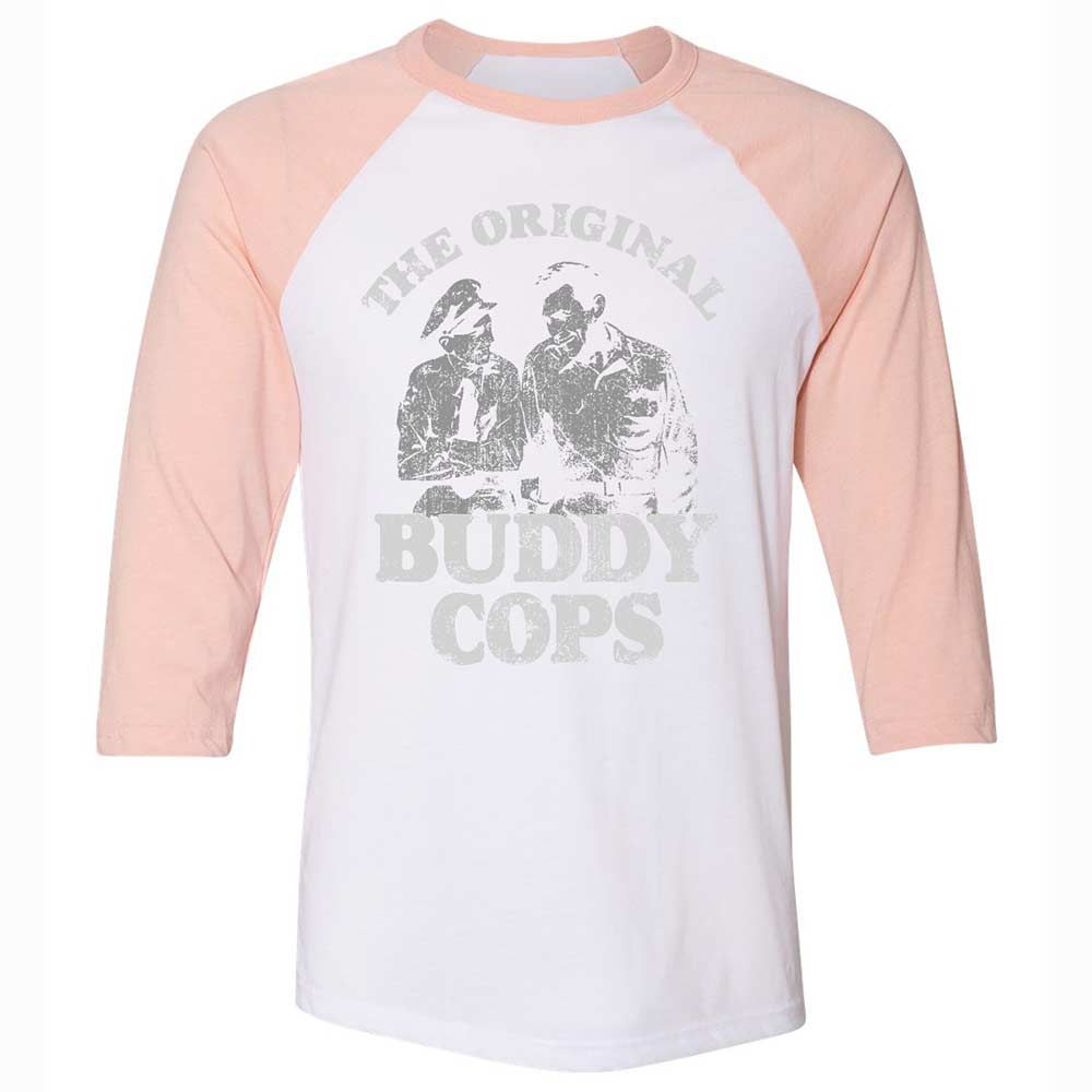 Unisex 3/4 Baseball Tee - B2WR34NK - White/Heather Peach - 5