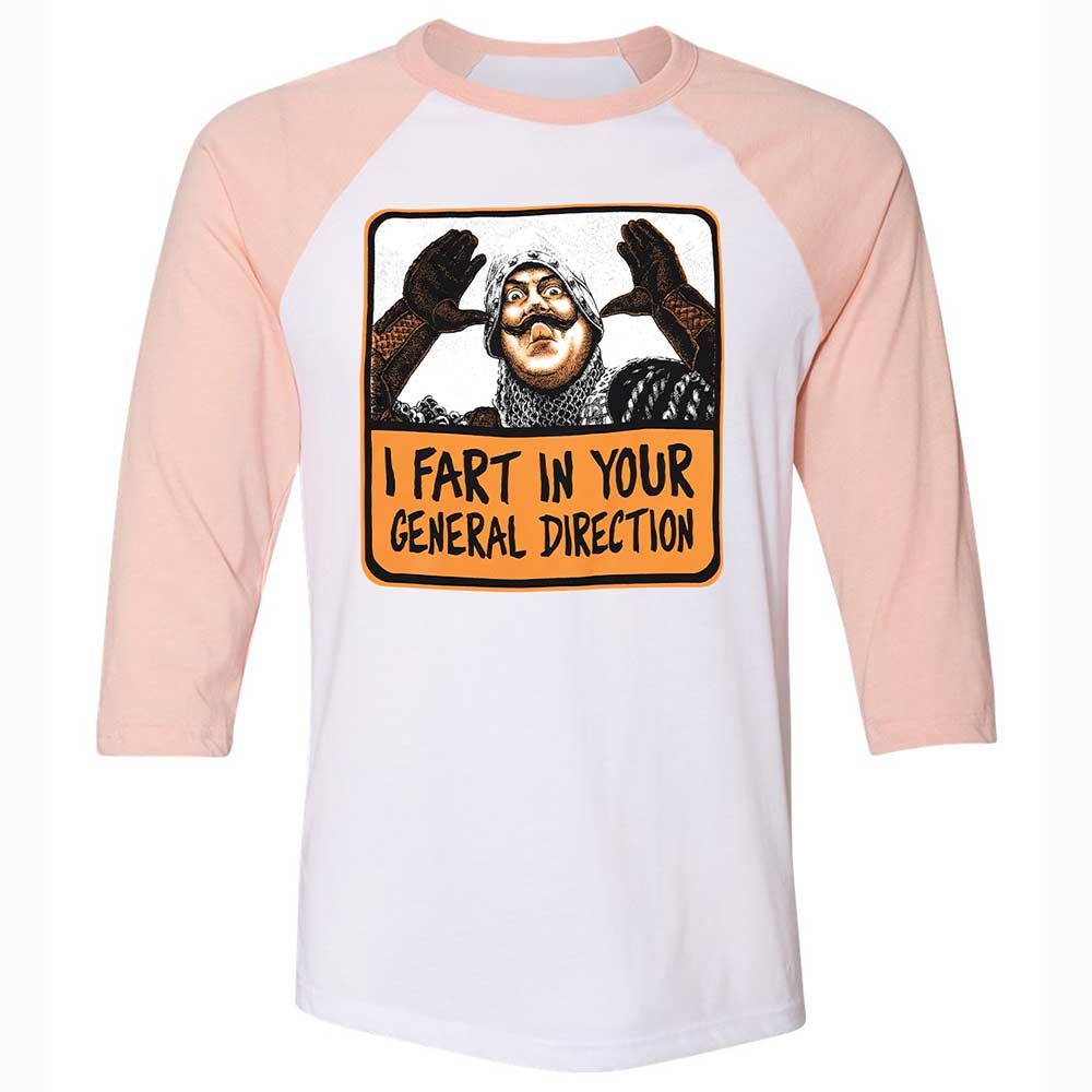 Unisex 3/4 Baseball Tee - DKAGB85D - White/Heather Peach - 5