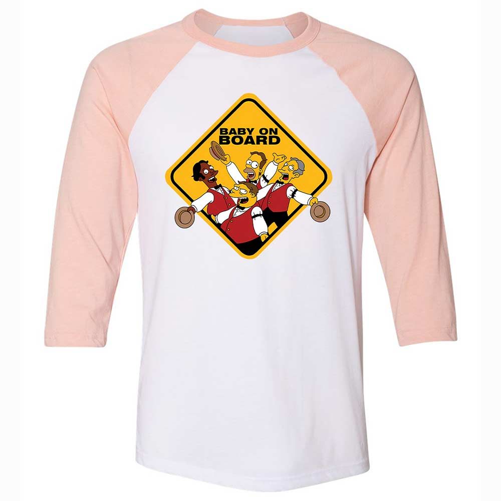 Baby on Board - White/Heather Peach - 5