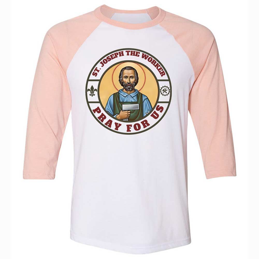 Pray for Us - White/Heather Peach - 5