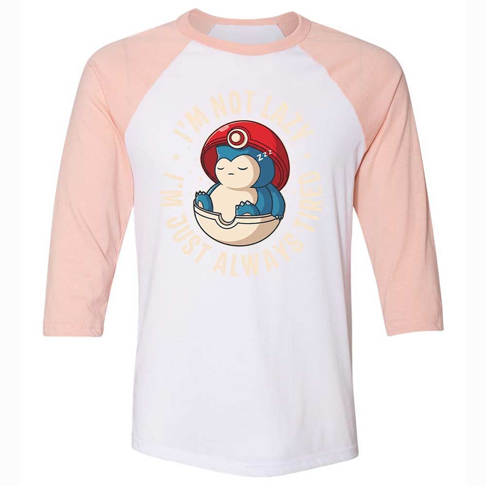 Unisex 3/4 Baseball Tee - N4Q4J2HX - White/Heather Peach - 5