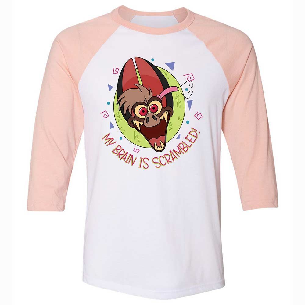 Unisex 3/4 Baseball Tee - 1RACZ4JZ - White/Heather Peach - 5
