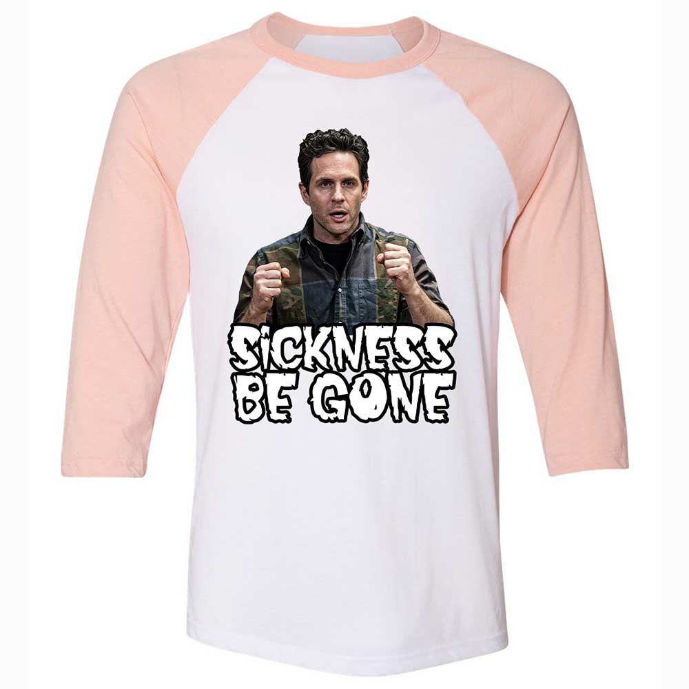 Unisex 3/4 Baseball Tee - MZ2K7ZK8 - White/Heather Peach - 5