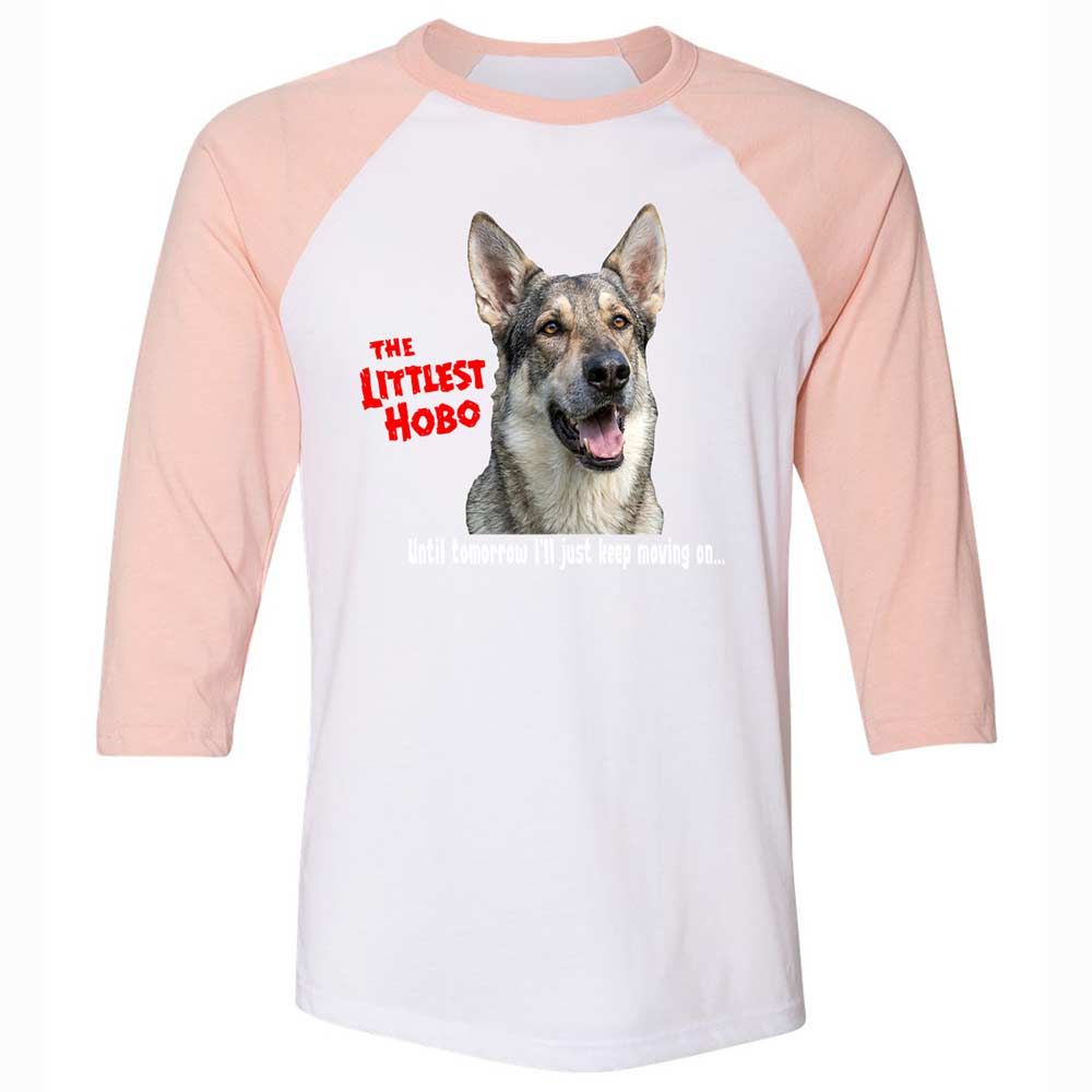 Unisex 3/4 Baseball Tee - TBYATKEU - White/Heather Peach - 5