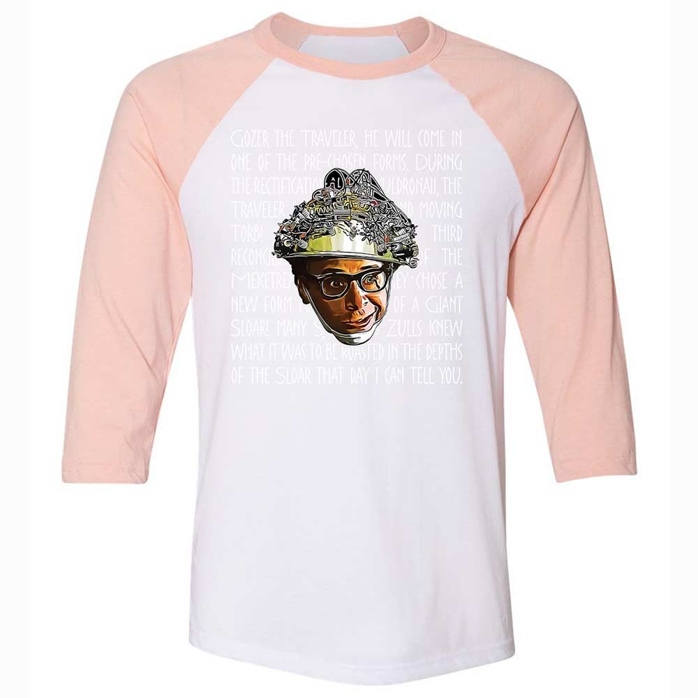 Unisex 3/4 Baseball Tee - 69WCJTE5 - White/Heather Peach - 5