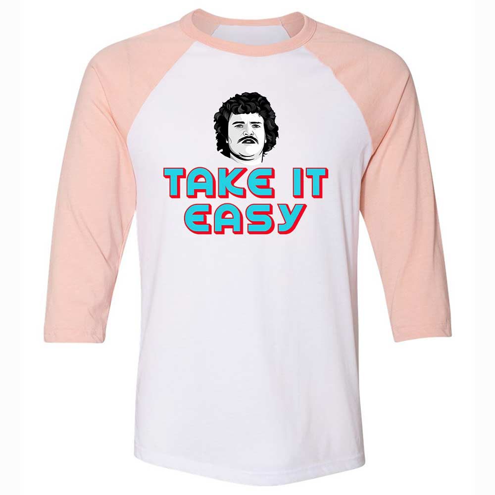 Unisex 3/4 Baseball Tee - 8NFT2EJ9 - White/Heather Peach - 5