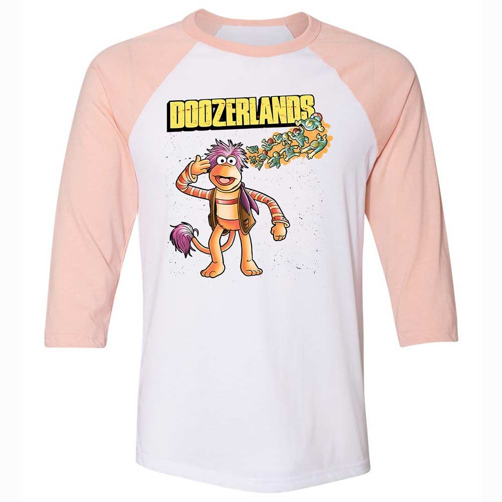 Unisex 3/4 Baseball Tee - ZV857GYX - White/Heather Peach - 5