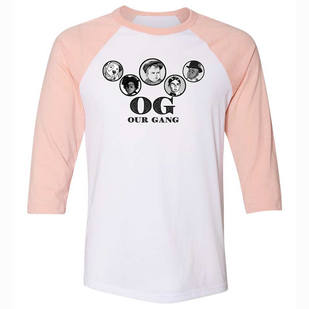 Unisex 3/4 Baseball Tee - DHWLEM2B - White/Heather Peach - 5