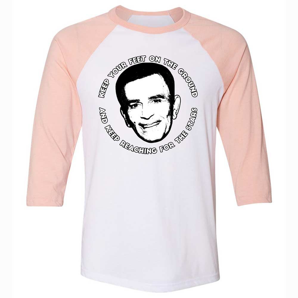 Unisex 3/4 Baseball Tee - YJPK5HY3 - White/Heather Peach - 5