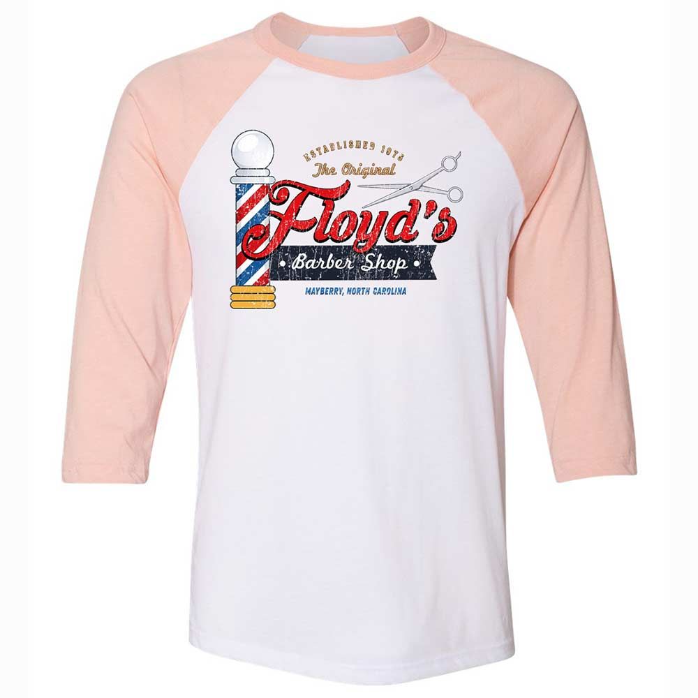 Unisex 3/4 Baseball Tee - WL653GY2 - White/Heather Peach - 5