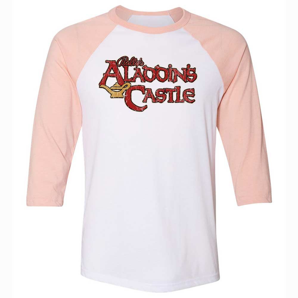 Unisex 3/4 Baseball Tee - YUL9YDF8 - White/Heather Peach - 5