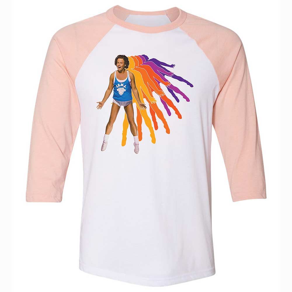 Unisex 3/4 Baseball Tee - B1GVLMZQ - White/Heather Peach - 5