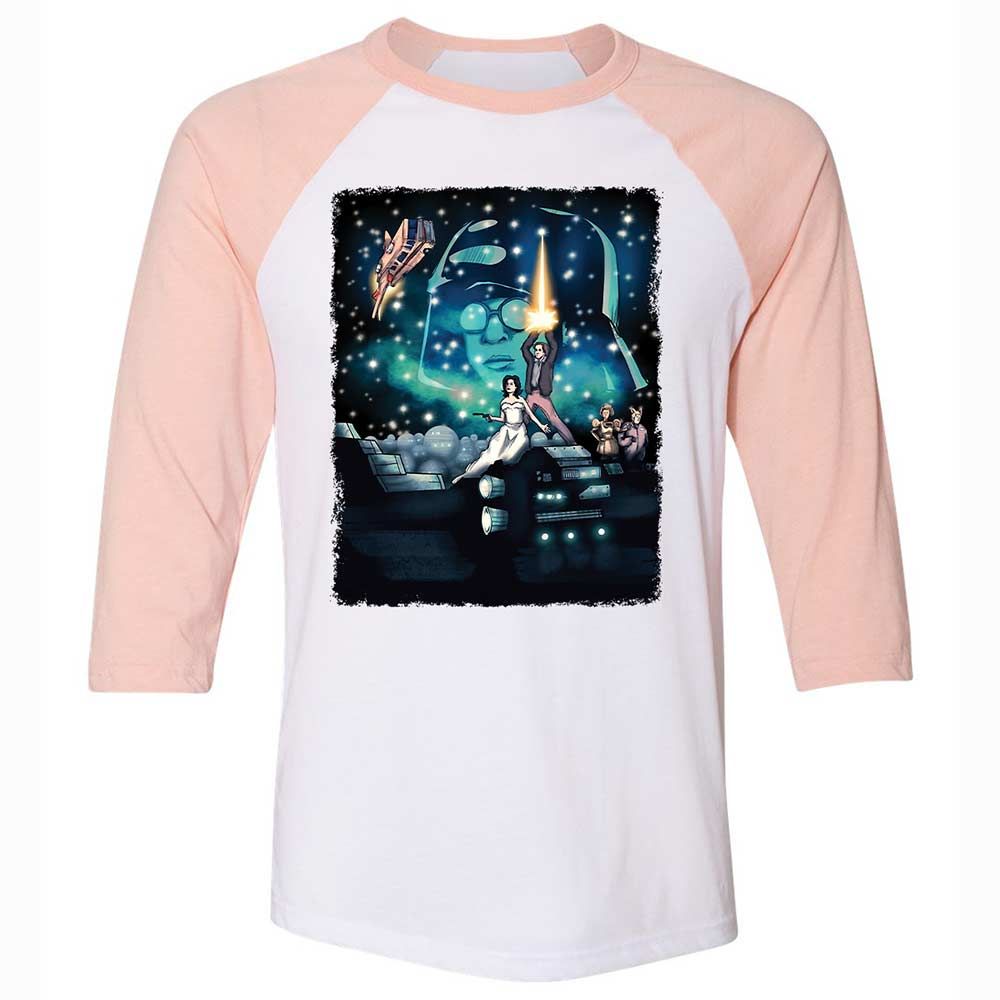 Unisex 3/4 Baseball Tee - 2ZSG4MQA - White/Heather Peach - 5