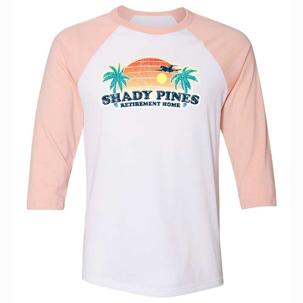 Unisex 3/4 Baseball Tee - KMYVW4QM - White/Heather Peach - 5