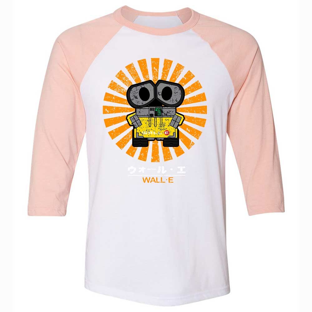 Unisex 3/4 Baseball Tee - HCDSDHSQ - White/Heather Peach - 5