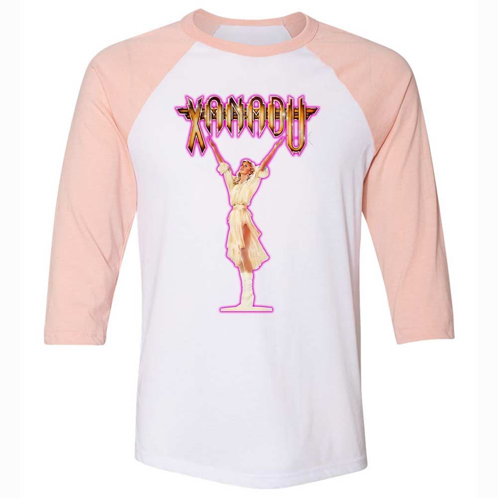 Unisex 3/4 Baseball Tee - WY8XFK4H - White/Heather Peach - 5