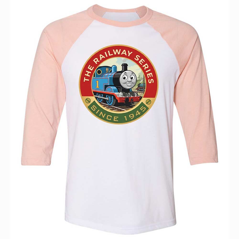 Unisex 3/4 Baseball Tee - U3GB6HL3 - White/Heather Peach - 5